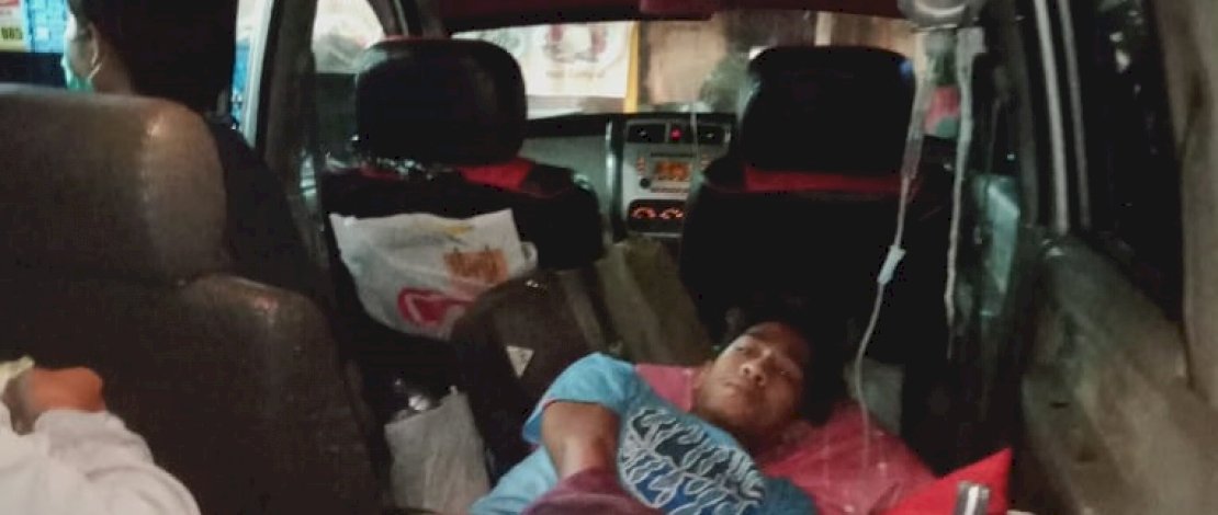 Salah seorang pasien tumor ganas yang dibantu Pemkab Lutra dengan mengirimnya untuk dirawat di RSWS Makassar.