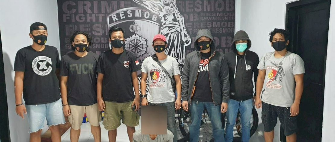 Pelaku pencurian sepeda motor dibekuk Resmob Satreskrim Polres Pinrang.