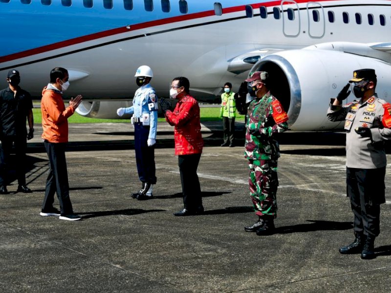 Presiden Jokowi Didampingi Andi Sudirman Sulaiman Bertolak ke Toraja