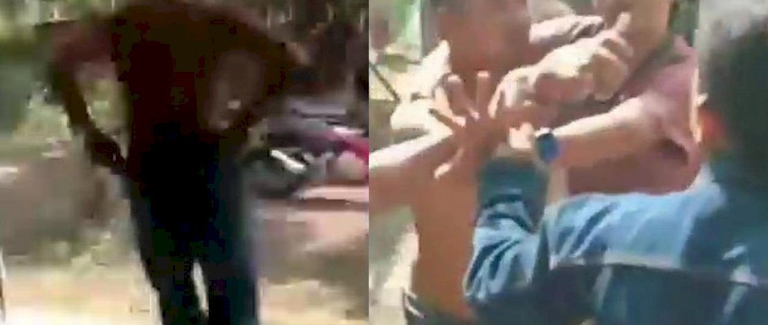 Detik-detik selingkuhan Bu Kades ditangkap warga saat hendak kabur.