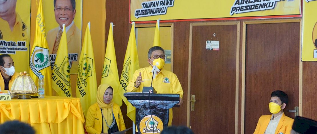 Hadiri Konsolidasi Partai Golkar Pinrang, Ini Pesan Taufan Pawe 