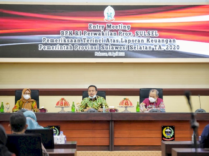 Hadiri Entry Meeting Dengan BPK RI, Plt Gubernur Harap OPD Beri Laporan Secara Transparan