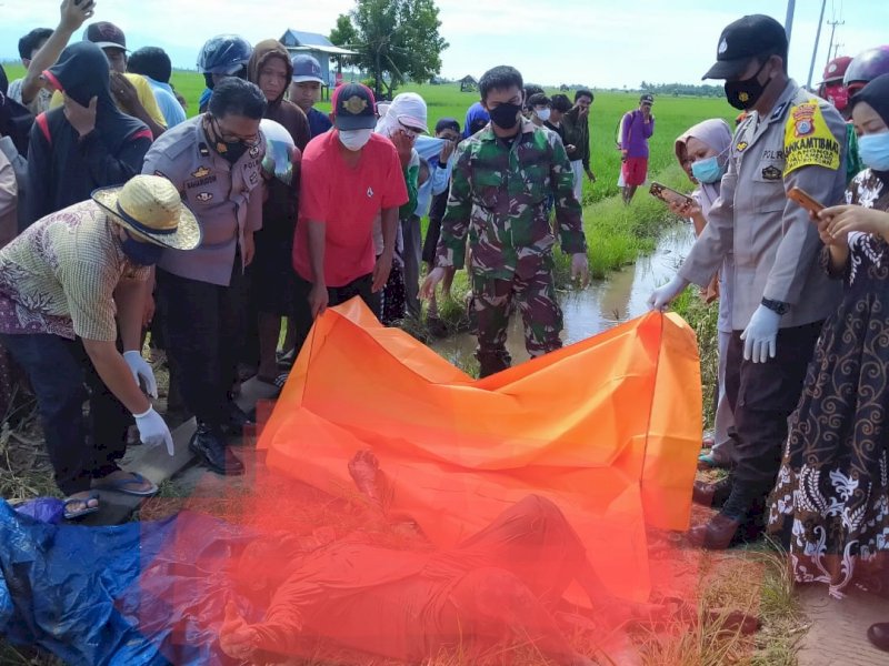 Pak Mandor di Pinrang Hendak Bersihkan Saluran Irigasi, Ihhh...Ada Mayat Mengambang