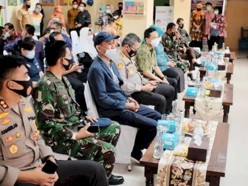 Ketua DPRD Makassar dan FORKOPIMDA di Pencanangan Vaksin Covid-19