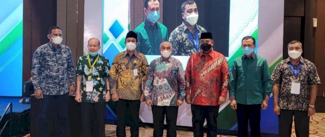 Bupati Takalar, H Syamsari Kitta saat menghadiri Rapat kerja teknis Direktorat Jenderal Perikanan Budidaya Perikanan Tahun 2021 di Jakarta, Selasa (6/4/2021) kemarin.