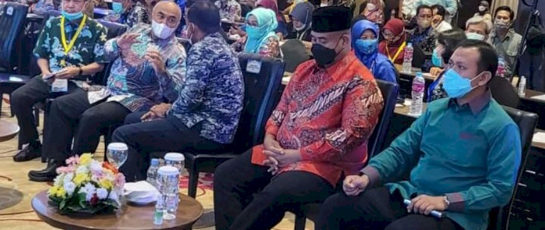 Bupati Takalar, H Syamsari Kitta saat menghadiri Rapat kerja teknis Direktorat Jenderal Perikanan Budidaya Perikanan Tahun 2021 di Jakarta, Selasa (6/4/2021) kemarin.