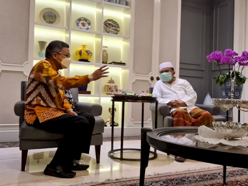 Terima Silaturahmi Taufan Pawe, Jusuf Kalla Yakin Golkar Sulsel Kembali Berjaya