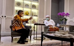 Terima Silaturahmi Taufan Pawe, Jusuf Kalla Yakin Golkar Sulsel Kembali Berjaya