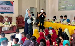 Majdah Pimpin Trauma Healing Korban Bencana Gempa Sulbar