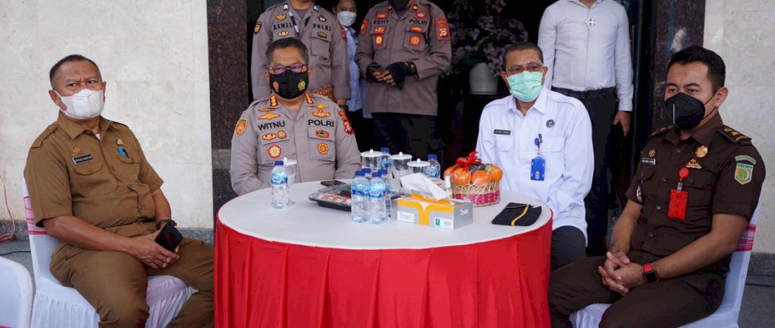 Suasana pemusnahan barang bukti narkoba di Mapolrestabes Makassar.