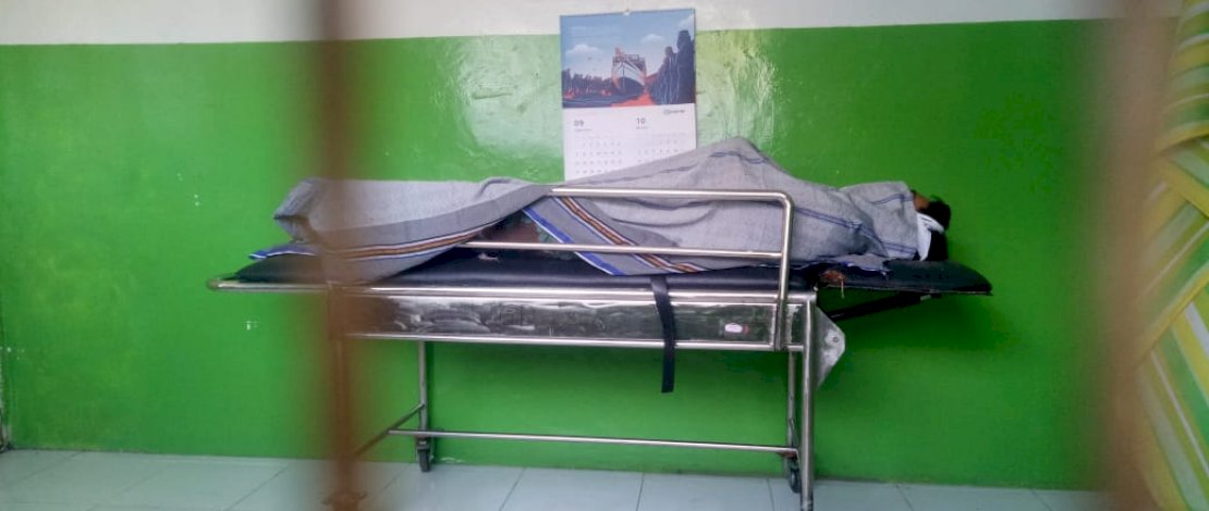 Jenazah bandar sabu-sabu yang ditembak mati di Bajoe.