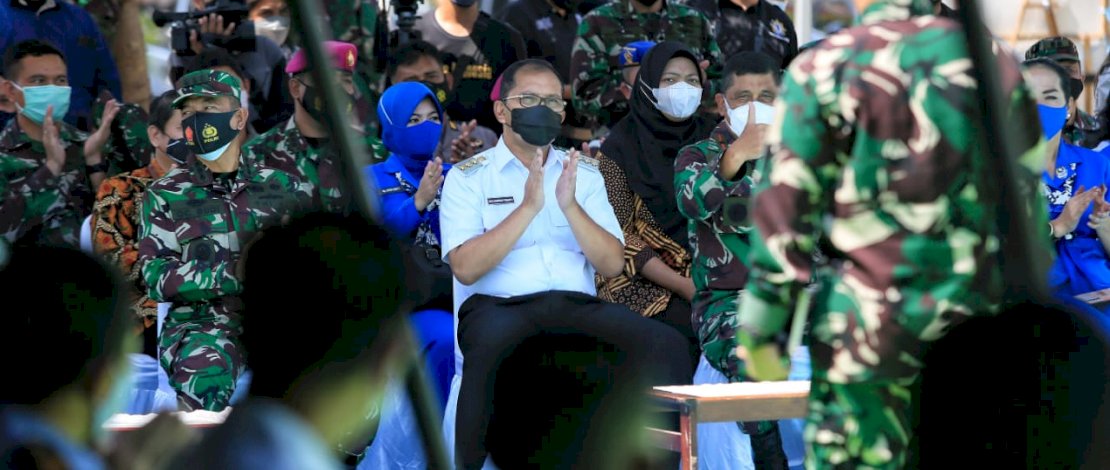 Wali Kota Makassar, Moh Ramdhan Pomanto, menghadiri Kampung Bahari Nusantara di Untia, yang digagas Lantamal VI.