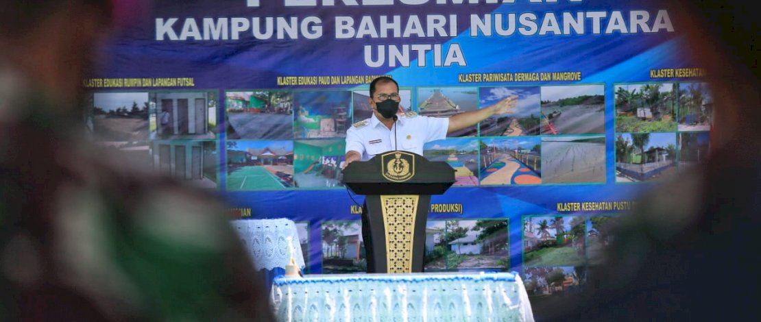 Wali Kota Makassar, Moh Ramdhan Pomanto, menghadiri Kampung Bahari Nusantara di Untia, yang digagas Lantamal VI.