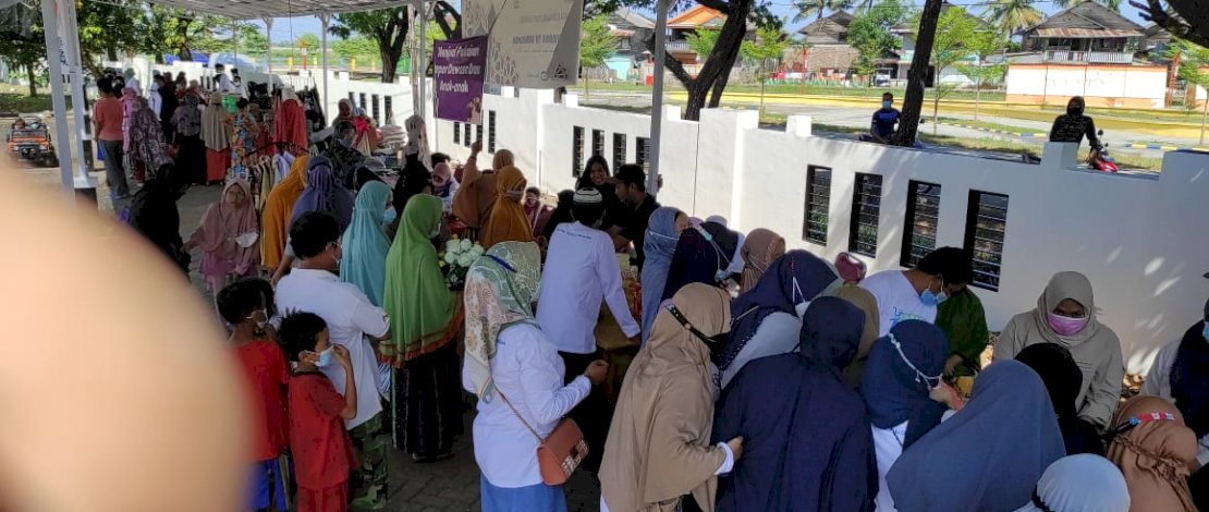 Suasana Bazaar Ramadhan yang digelar Balai Anak Toddopuli Makassar.