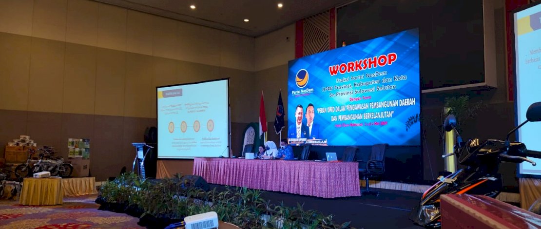 Suasana pembekalan wawasan pengawasan pembangunan yang digelar Partai Nasdem.