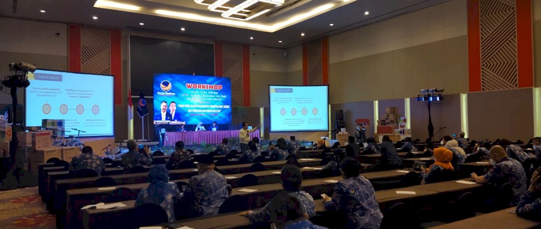 Suasana pembekalan wawasan pengawasan pembangunan yang digelar Partai Nasdem.