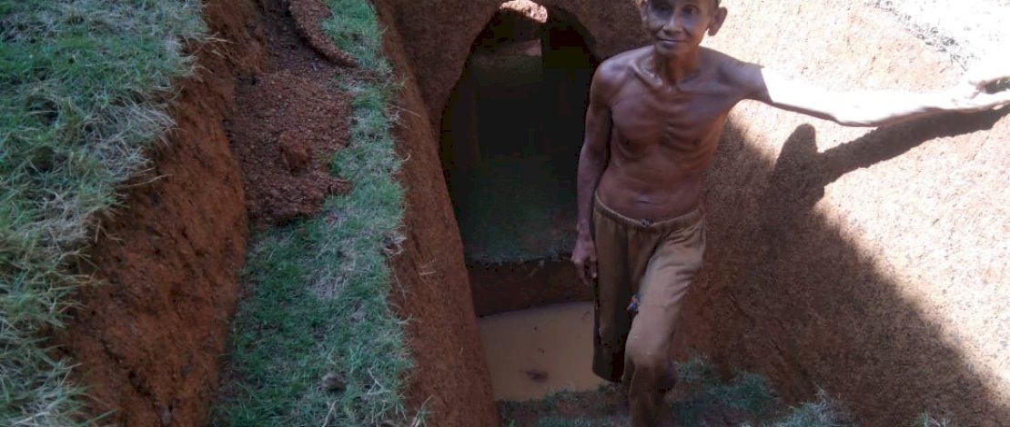 Bangunan bawah tanah di Dusun Caca'e, Desa Awang Cenrana, Kecamatan Cenrana, Kabupaten Bone.