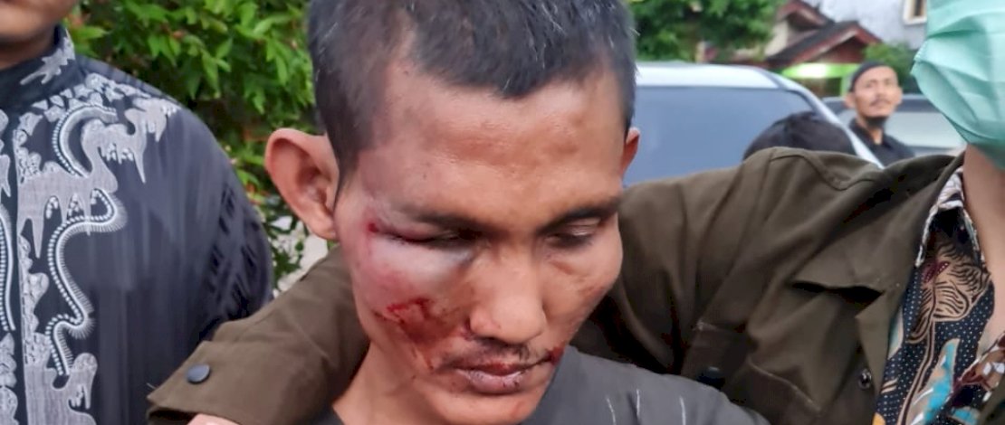 Deni Ariawan saat diamankan.