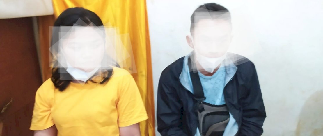 Pasangan mesum yang diamankan di Wisma Benhil.