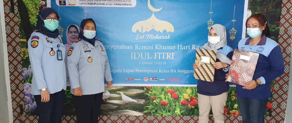Kalapas Perempuan Sungguminasa dan Kasi Binadik, mendampingi Kakanwil Kemenkumham Sulsel, Harun Sulianto, meninjau lapas.