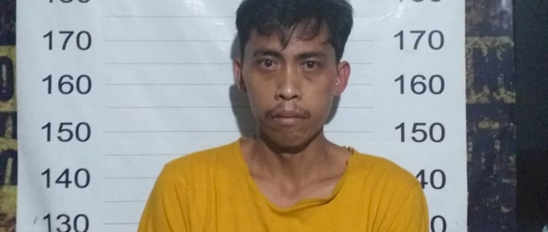 Pelaku begal dan barang bukti.