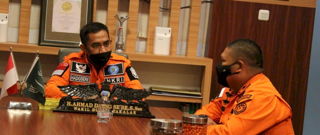 Kunjungan Kepala Kantor Basarnas Sulsel ke Takalar, diterima Wabup Takalar, H Achmad Daeng Se're. 