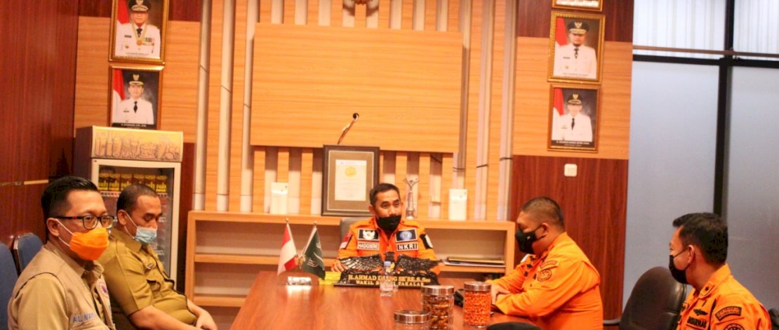 Kunjungan Kepala Kantor Basarnas Sulsel ke Takalar, diterima Wabup Takalar, H Achmad Daeng Se're. 