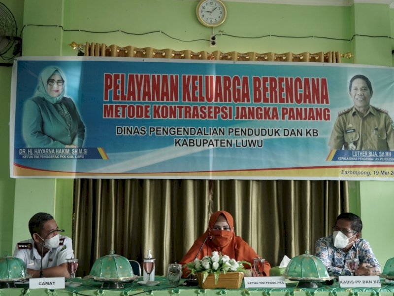 Dinas Dalduk dan KB Beserta TP PKK Luwu Gelar Pelayanan Keluarga Berencana Metode KJP