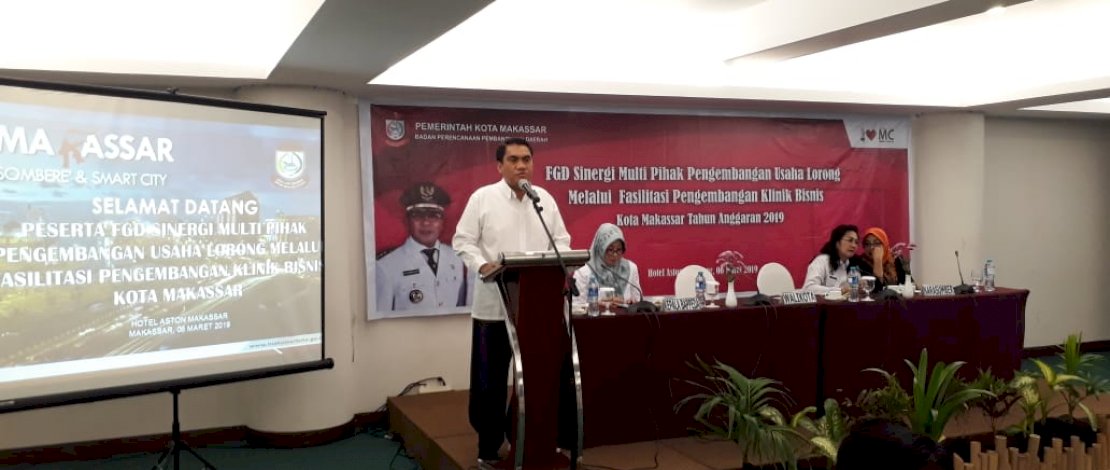 Suasana FGD Usaha Lorong yang digelar Bappeda Kota Makassar, Rabu, 6 Maret 2021.