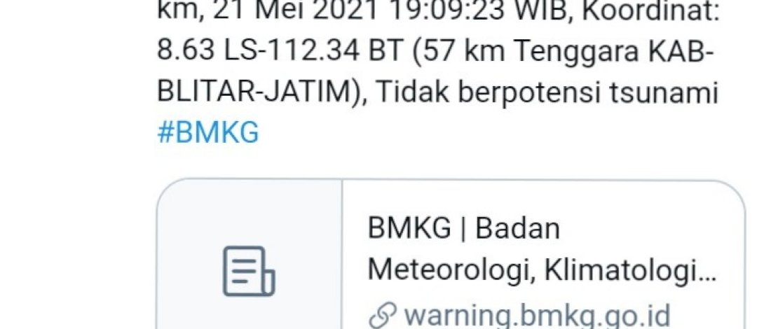 Gempa Besar Guncang Jatim Jumat Malam Gempa Besar Guncang Jatim Jumat Malam