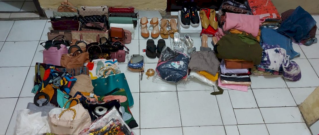 Pelaku CA dan barang bukti.