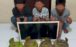 Penghuni Pulang Kampung, Tiga Remaja Parepare Ini Gasak TV dan Tabung Gas