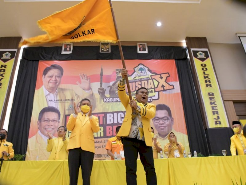 Aklamasi, A Fahsar untuk Ketiga Kalinya Pimpin Golkar Bone