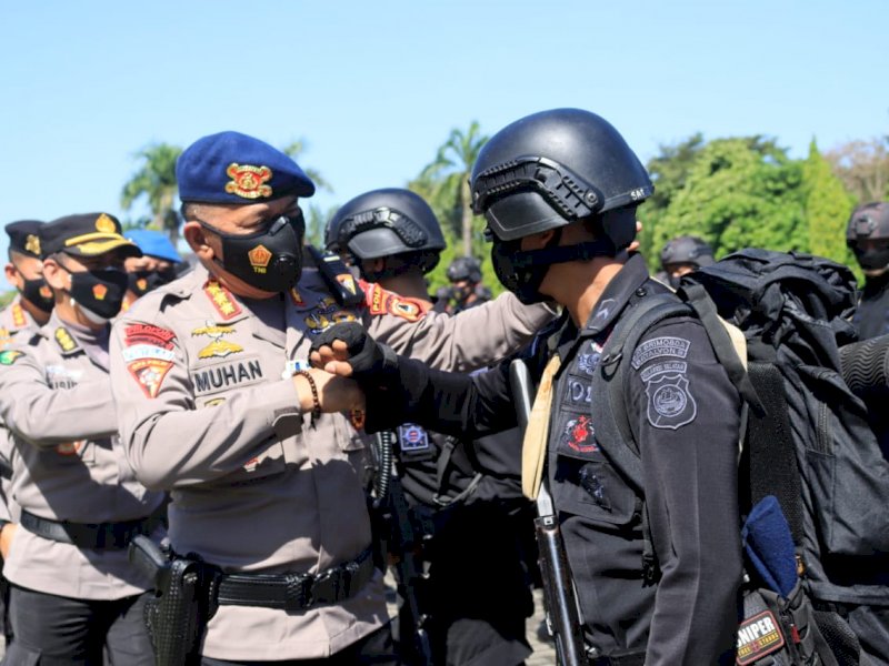 Satu SSK Brimob Polda Sulsel Balik dari Papua, Puang Tindiz: Mereka Beri Rasa Aman di Sana