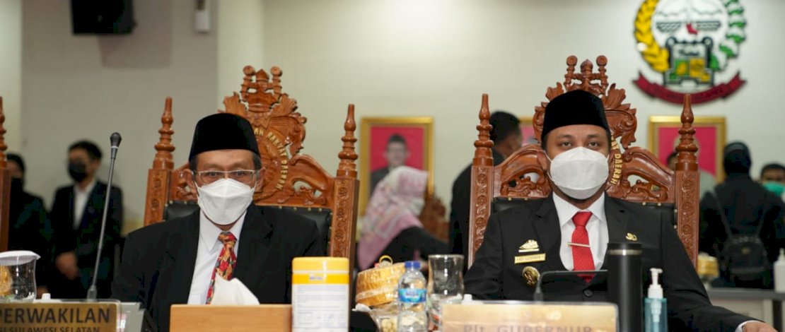 Plt Gubernur Sulsel bersama Kepala BPK RI Perwakilan Sulsel.