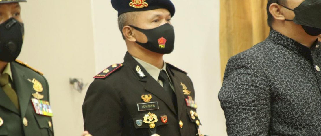 Komandan Batalyon ( Danyon ) C Pelopor Satbrimob Polda Sulsel Kompol Nur Ichsan,S.Sos. yang ditemui setelah mengikuti Upacara Peringatan Hari Lahir Pancasila secara Virtual di Aula Latea Riduni kompleks Rumah Jabatan Bupati Bone bersama Forkopimda Kabupaten Bone, Selasa (01/06/2021).