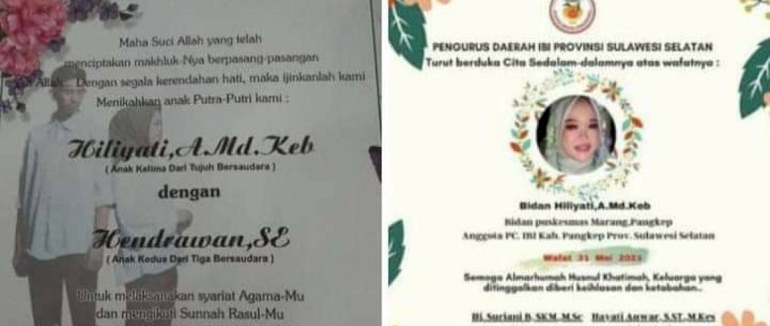 Undangan pernikahan korban lakalantas di Pangkep.