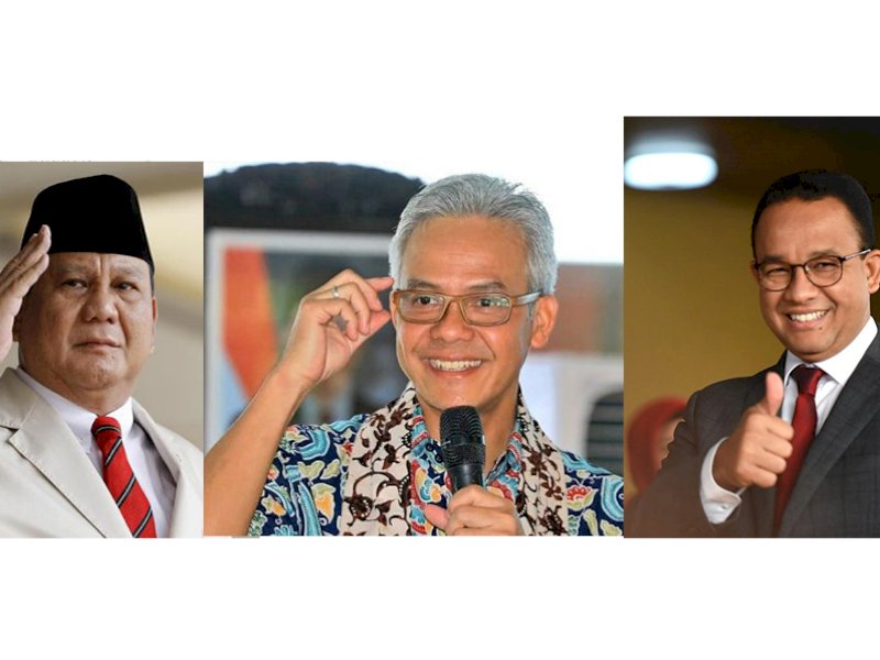 Tiga Besar Simulasi Capres 2024: Prabowo Subianto, Ganjar Pranowo dan Anies 