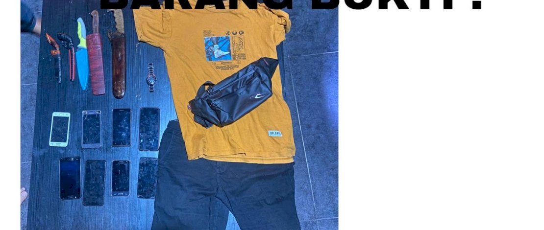 Pelaku dan barang bukti.