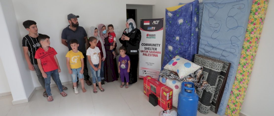 Pengungsi Gaza Korban Agresi Israel Tempati Hunian Baru⁣ ⁣