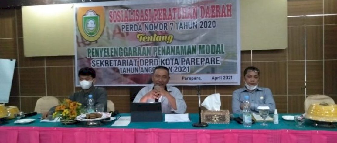 Ketua Komisi Komisi III DPRD Parepare Sosialisasi Perda Penanaman Modal