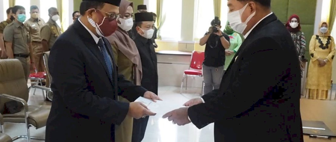 Suasana pelantikan pejabat Dinas PKP2 Provinsi Sulsel. 