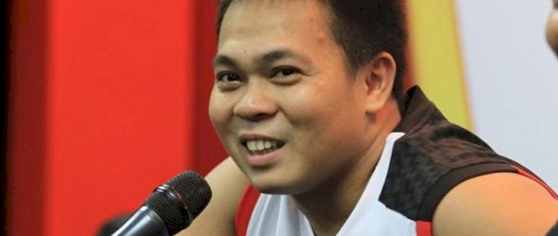 Pebulu tangkis Jaya Raya, Markis Kido, berbicara kepada media pada konferensi pers Djarum Superliga Badminton 2015 di Denpasar, Bali (INT)