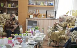 Lengkap dengan para Widyaiswara, Kepala BPSDM Sulsel Temui Bupati Luwu Utara