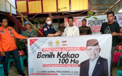Andi Akmal Serahkan Bibit Kakao untuk Areal 100 Hektare di Bone