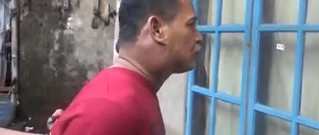 Junaedi saat dibekuk karena mencuri sepeda motor.