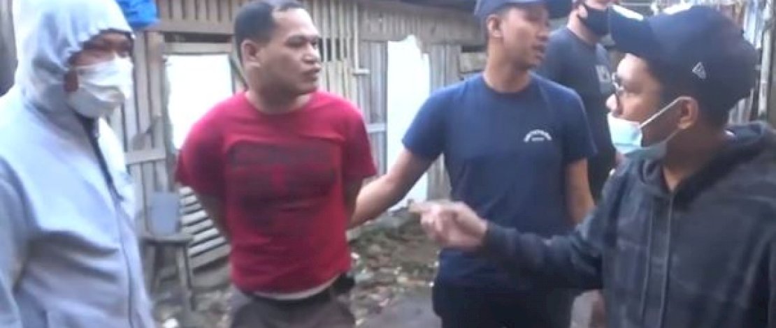 Junaedi saat dibekuk karena mencuri sepeda motor.