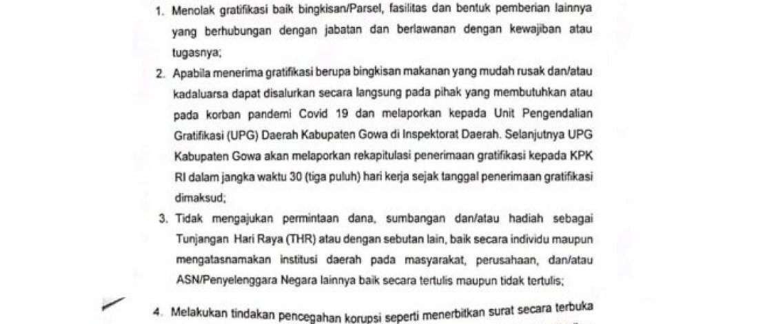 ASN Dilarang Terima Gratifikasi Hari Raya Keagamaan