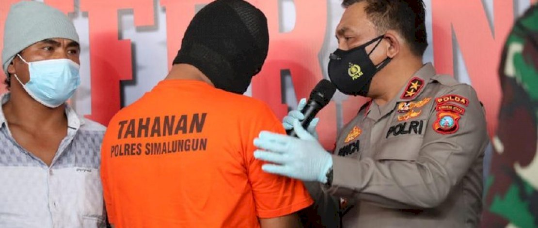 Konferensi pers penangkapan pelaku penembakan wartawan di Sumut.