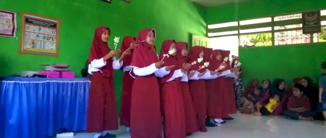 Tangkapan layar video vokal grup SDN 85 Labotto, Cenrana, Bone.